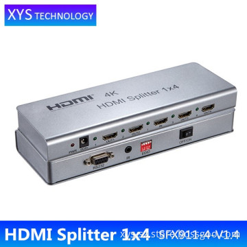 HDMI Audio Splitter with HDCP1.4, IR extension, EDID management&RS232 HDMI Splitters 1x4